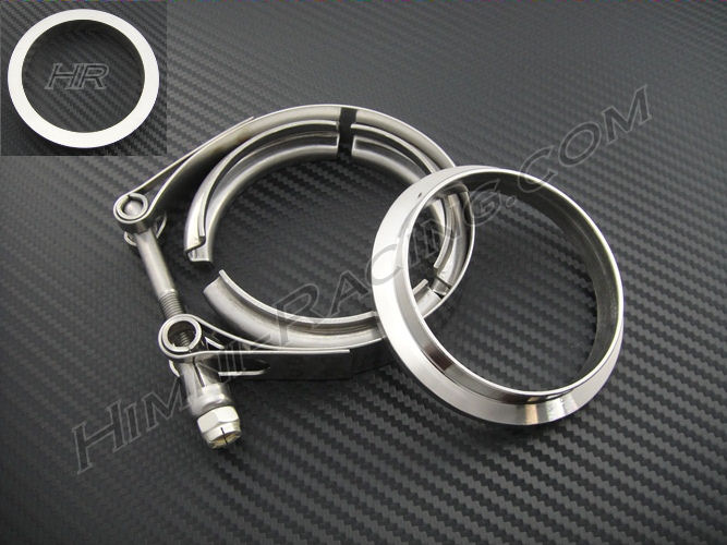 3" V-Band Turbo Exhaust Flange & Clamp Set - 1 & 1- Stainless